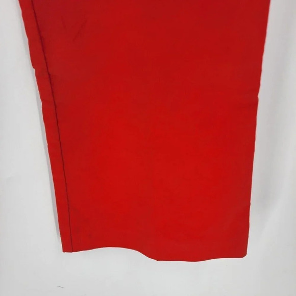 Halogen X Atlantic-Pacific Velveteen Kick Flare Pants In Red Blaze Size 12‎ NWT - Picture 4 of 12